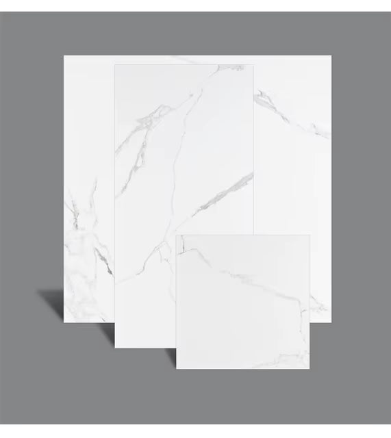 60x60cm Super White Porcelain Glazed Floor Tile Carrara Marble Look Floor Tile